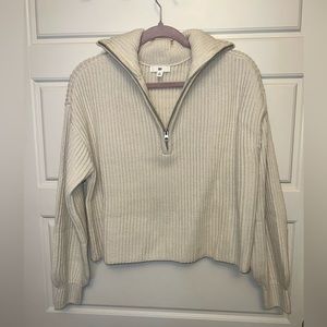 BO 1/4 Zip cream sweater